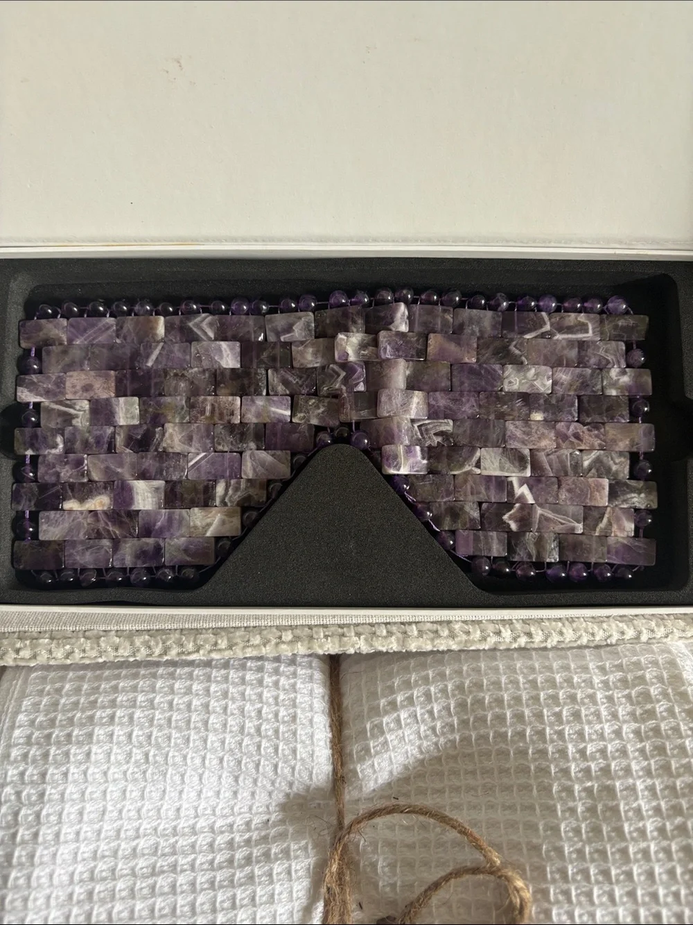 Amethyst Beaded Eye Mask - Women Accessories